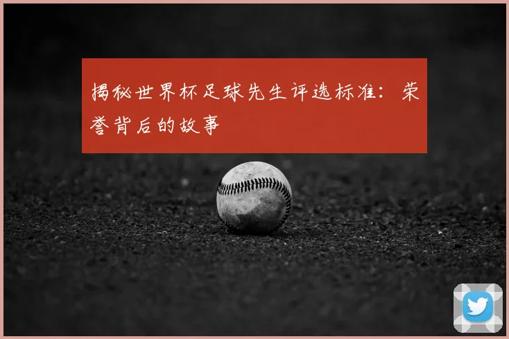 揭秘世界杯足球先生评选标准:荣誉背后的故事